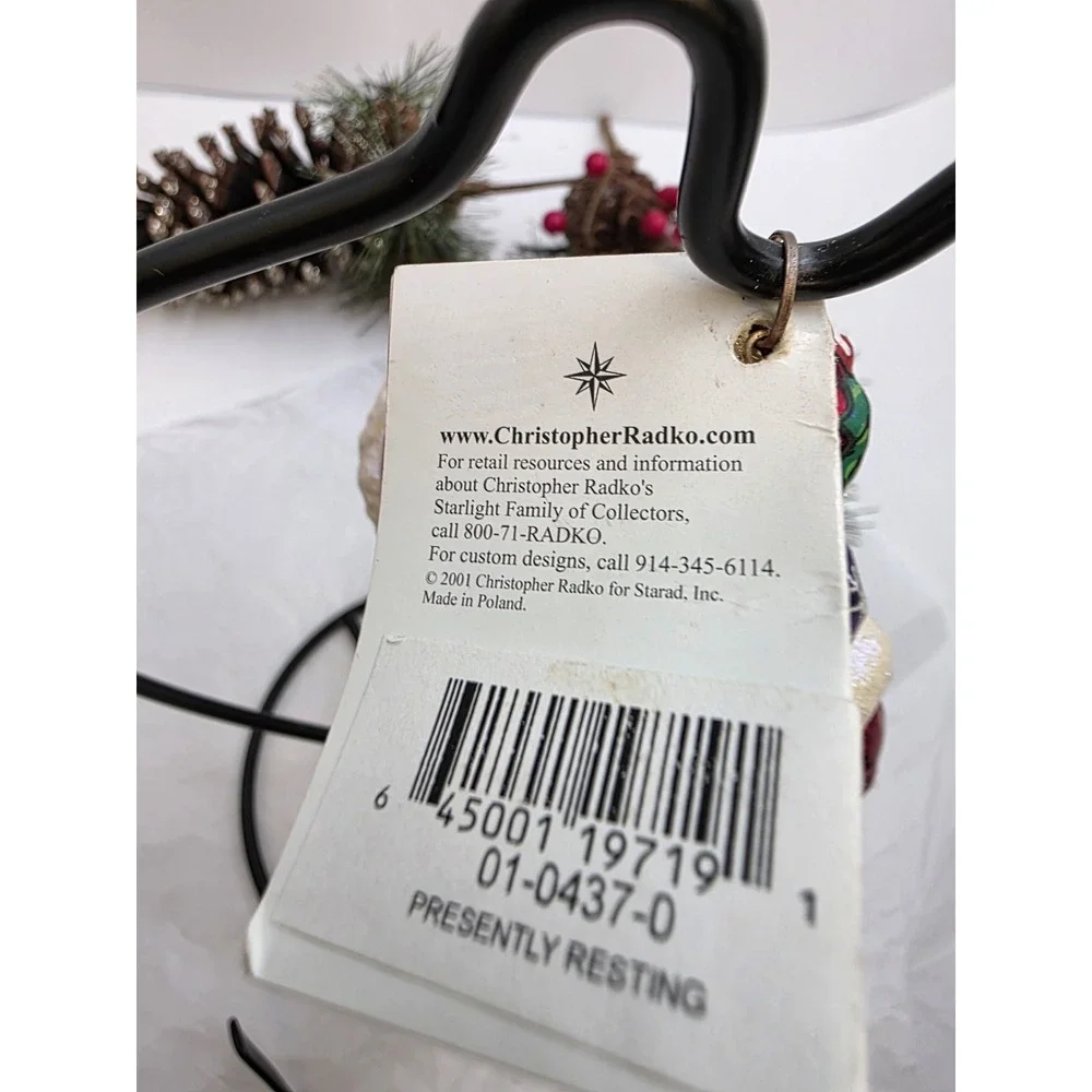Christopher Radko Presently Resting Santa Ornament 2001 Poland 01-0437-0 4.5